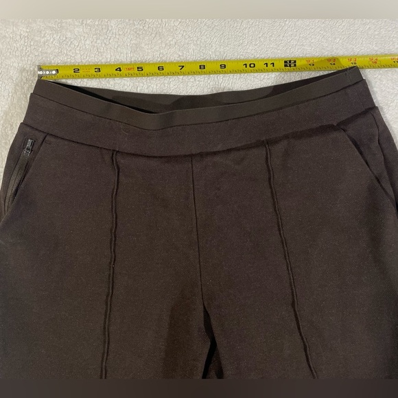 Athleta Pants Womens M Petite Brown Venice Heathered Pintuck Equestrian Athletic - Picture 10 of 12